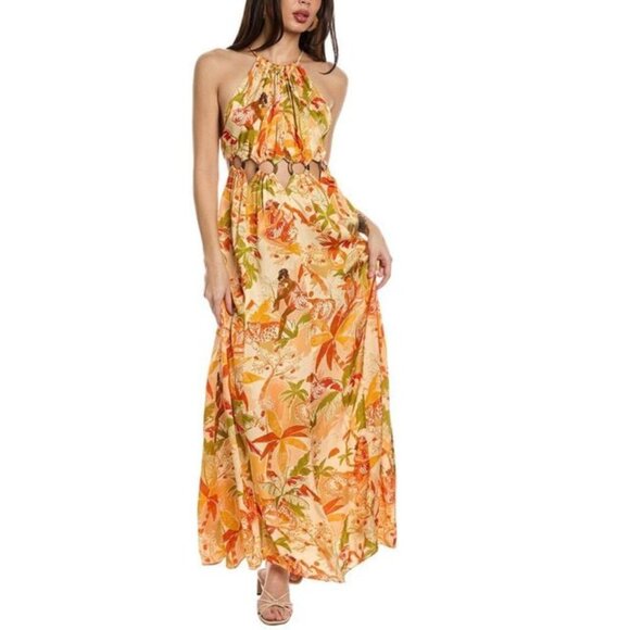 Farm Rio Leopard Forest Sand Maxi Dress - Picture 8 of 15